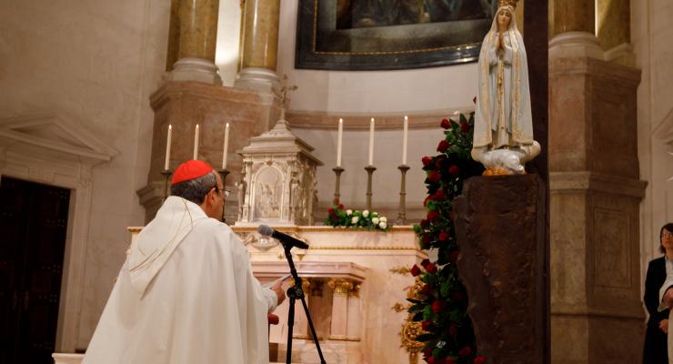 "In questa singolare ora di sofferenza, accogli coloro che periscono, incoraggia coloro che a Te si consacrano e rinnova l’universo e l'umanità "